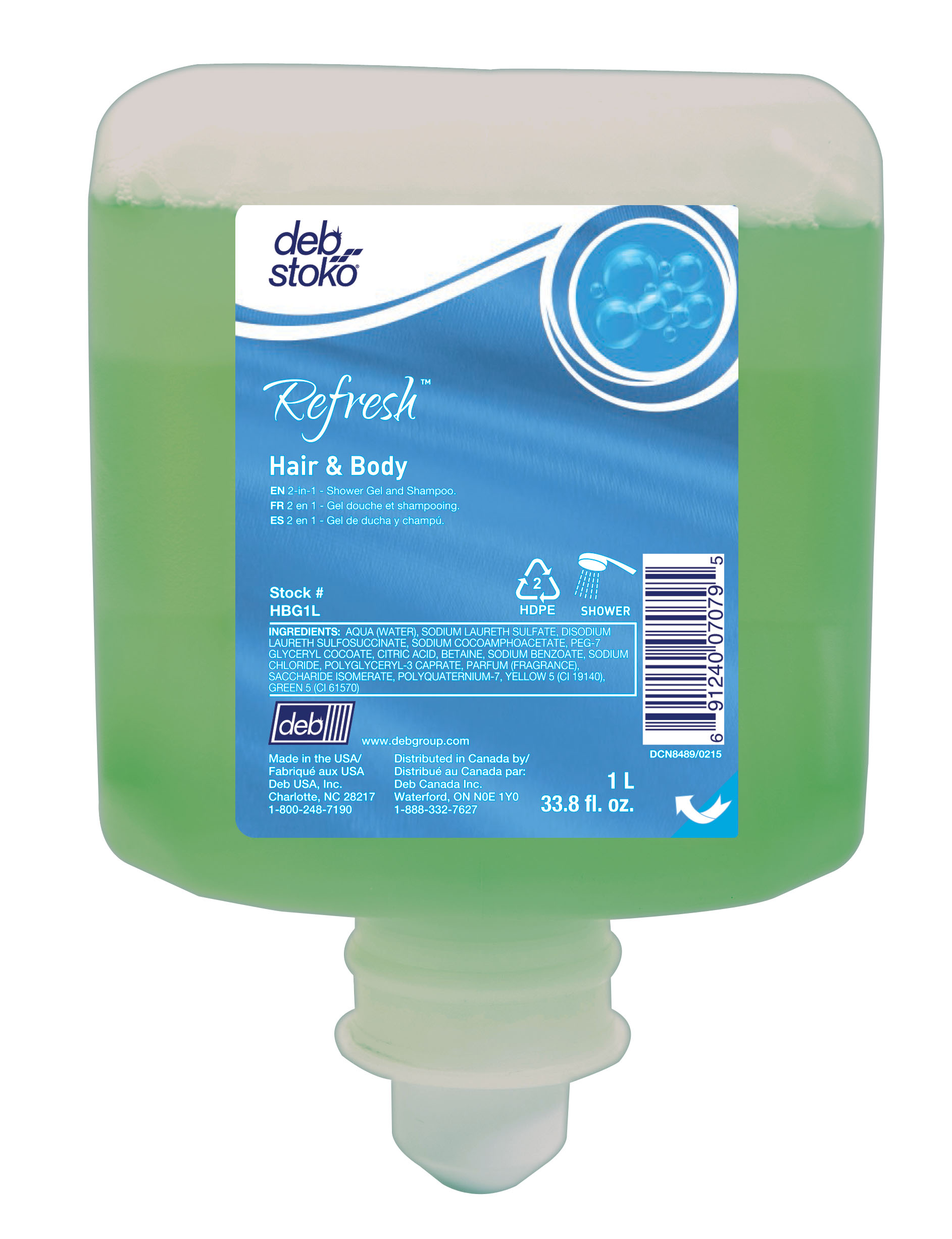 Refresh™ Hair&Body 1L Cartridge, 6/case